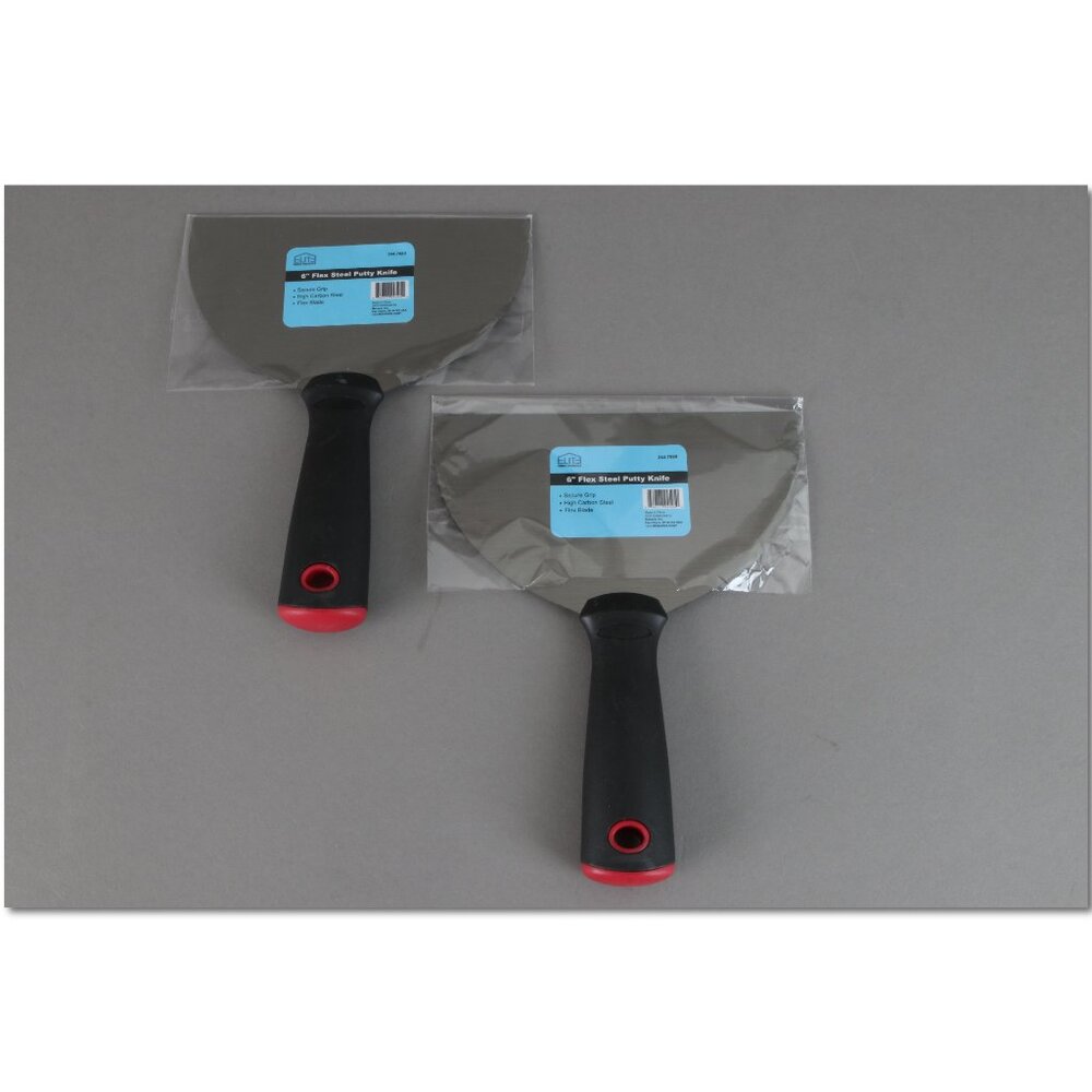 Two 6” flex steel putty knives. Putty Knife. You get both knives pictured